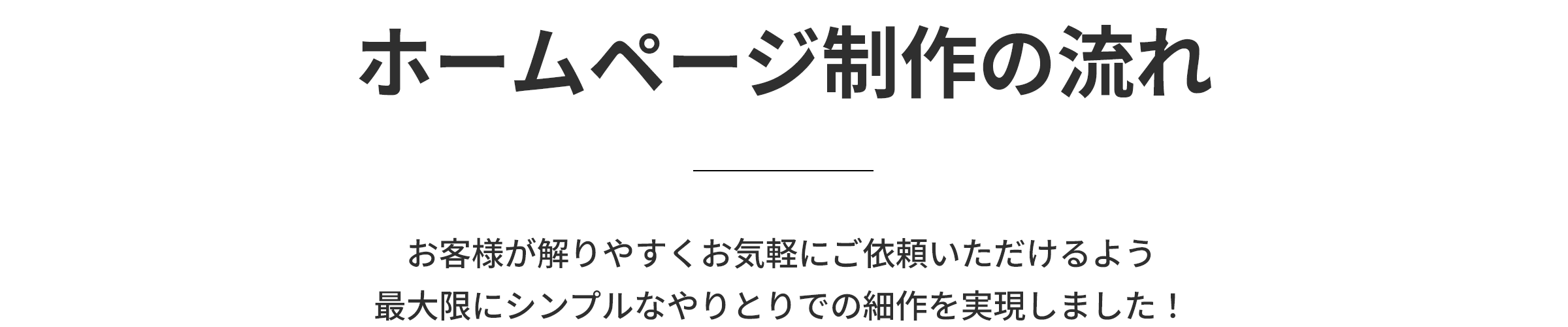 ホームページ制作の流れ